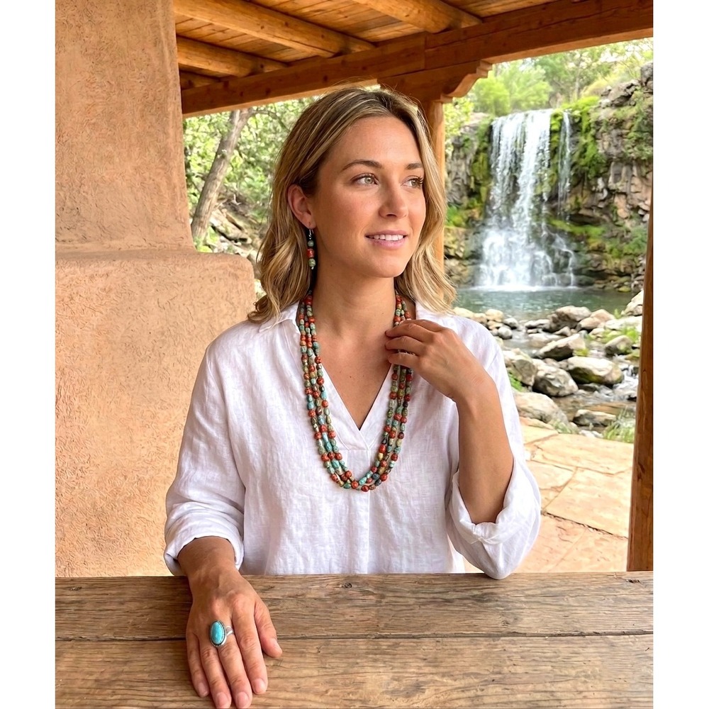 Necklace Earrings Set Santo Domingo Pueblo Genuine Native American Made